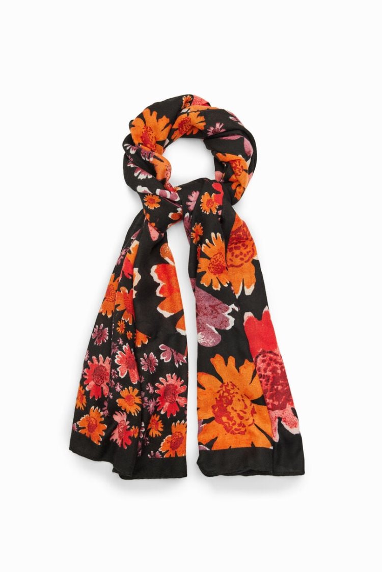 Desigual Rectangular Floral Funari Crne | QrrQkyhF