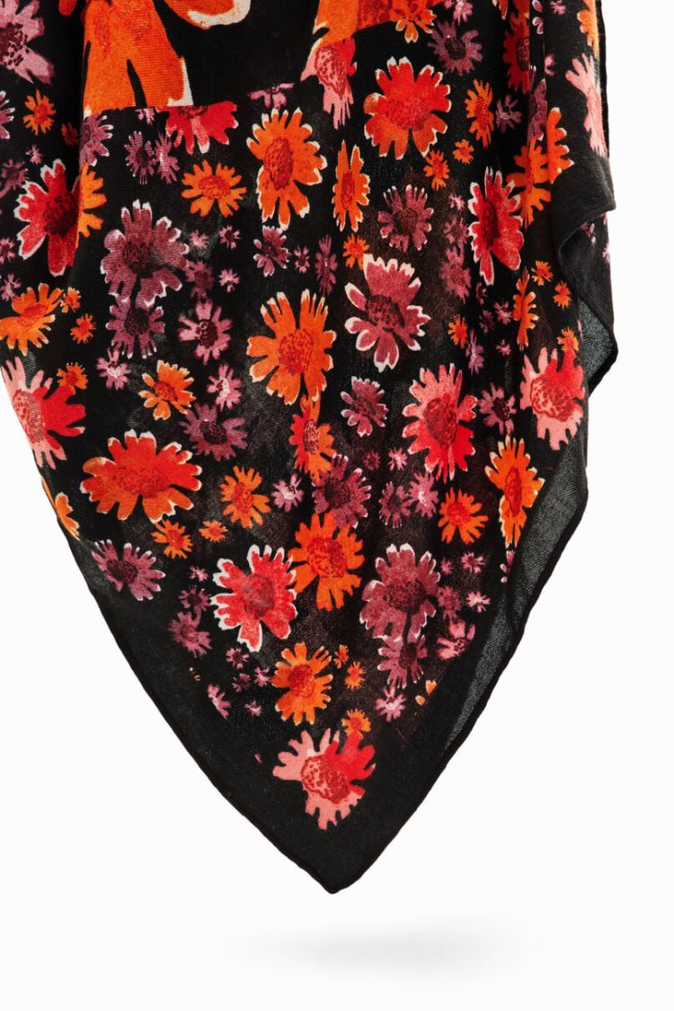 Desigual Rectangular Floral Funari Crne | QrrQkyhF