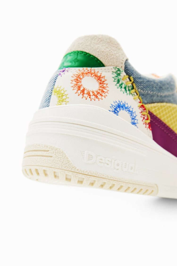 Desigual Retro Multicolour Patchwork Tenisice Assorted | CwUui7v6