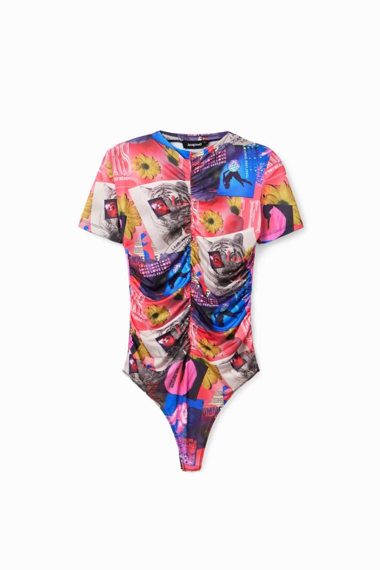 Desigual Ruched Collage Bodi Assorted | 4UFuaQgD