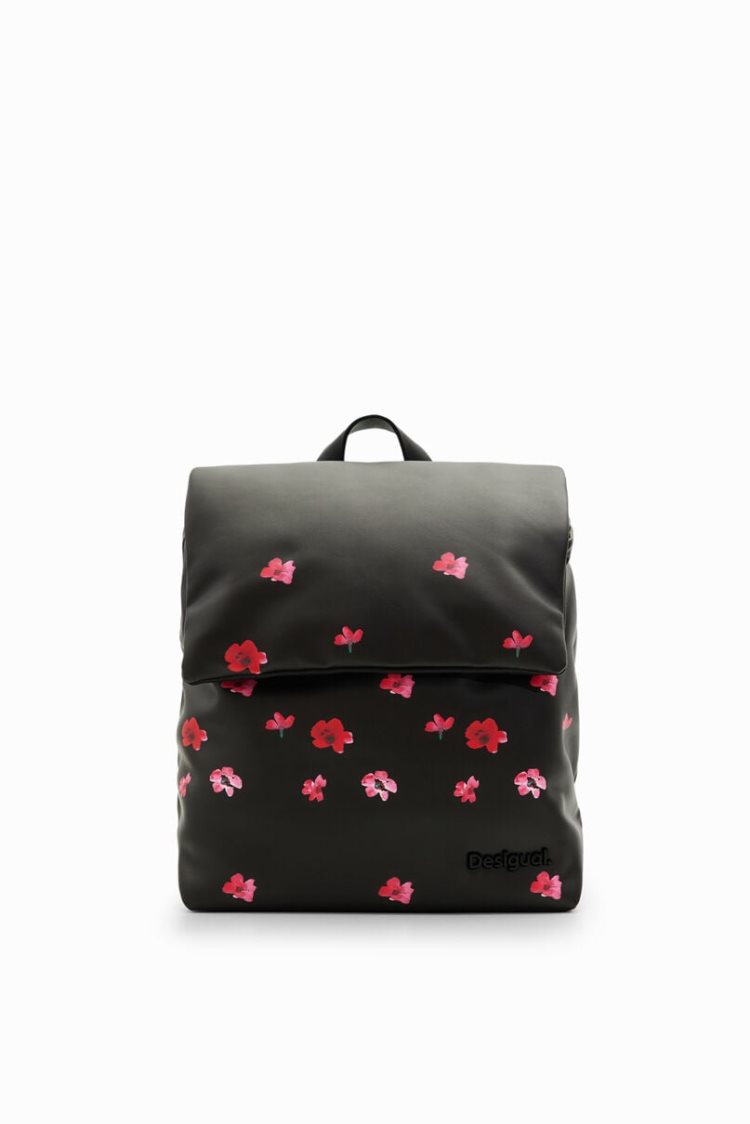 Desigual S Padded Floral Ruksaci Crne | dvnPMOH4