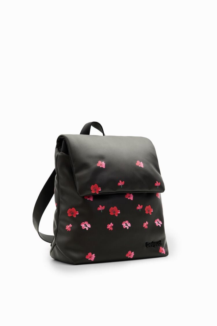 Desigual S Padded Floral Ruksaci Crne | dvnPMOH4