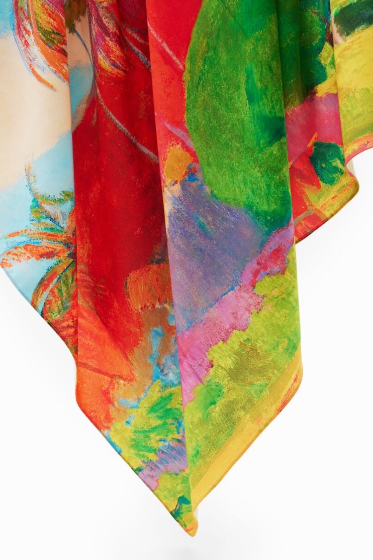 Desigual Scarf With Gauguin Landscape Print Funari Assorted | QVyb8fDc