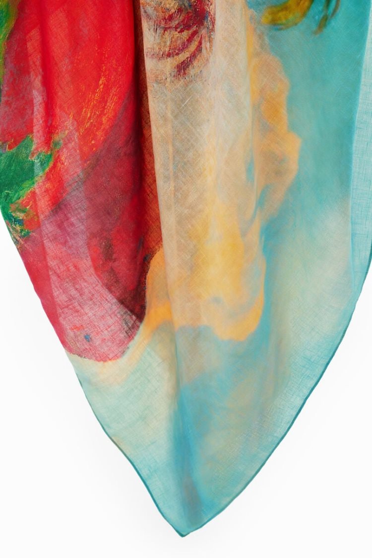 Desigual Scarf With Gauguin Landscape Print. Funari Assorted | e6kx8fEF