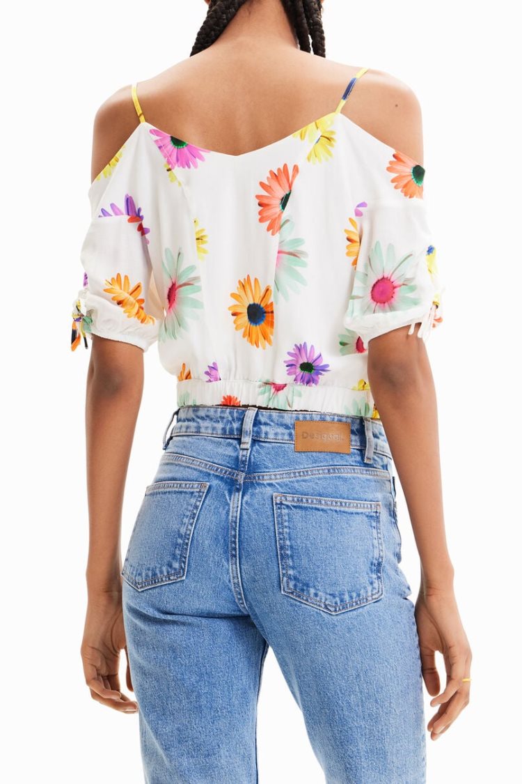 Desigual Short Gathered Floral Košulje Assorted | hWUwFxR5