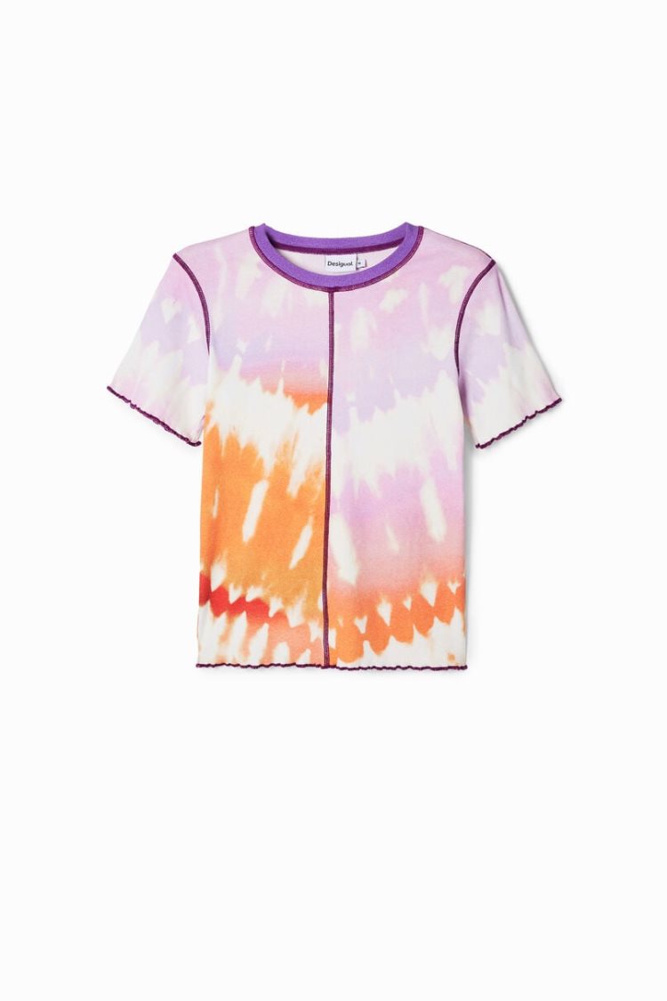 Desigual Short Sleeve Tie Dye Majice Assorted | 0FWBzOD1