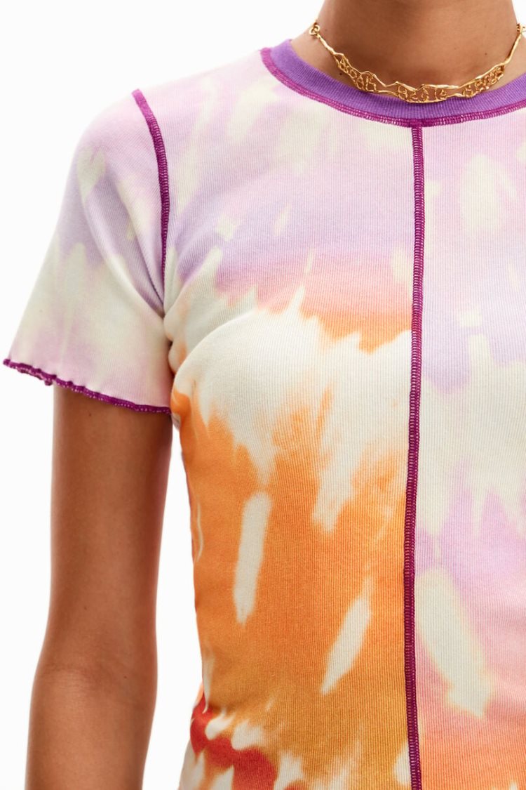 Desigual Short Sleeve Tie Dye Majice Assorted | 0FWBzOD1