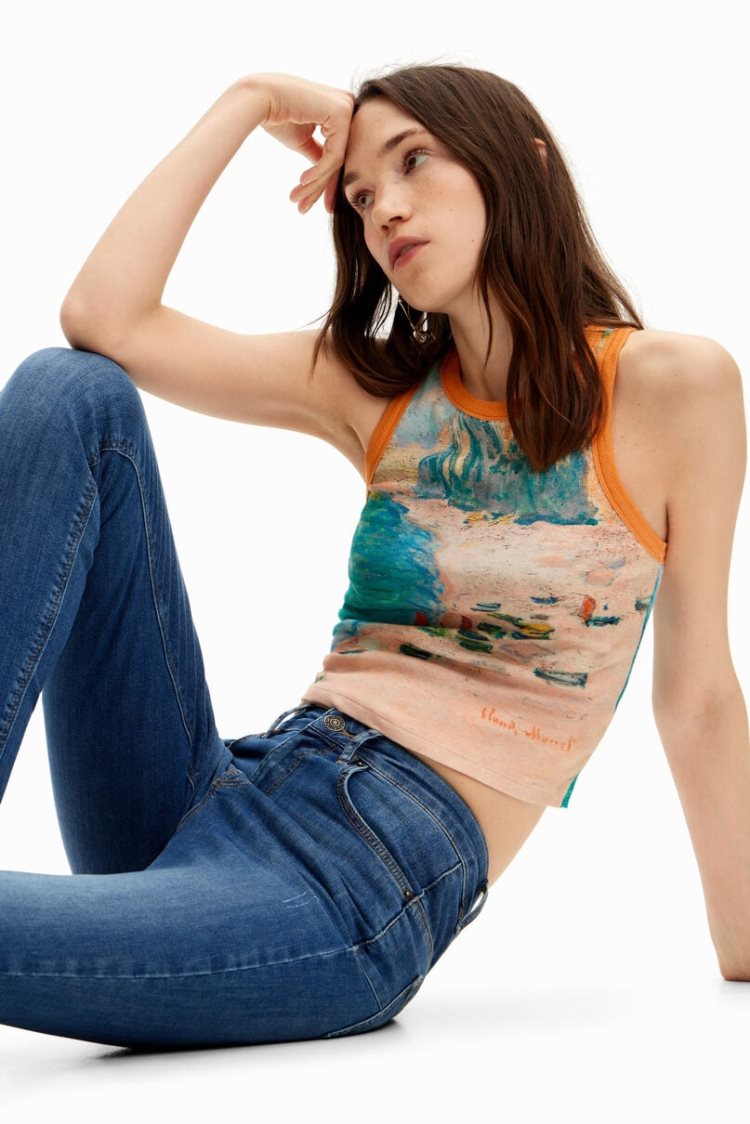 Desigual Slim Push-up Hlače Plave | woQoJvtI