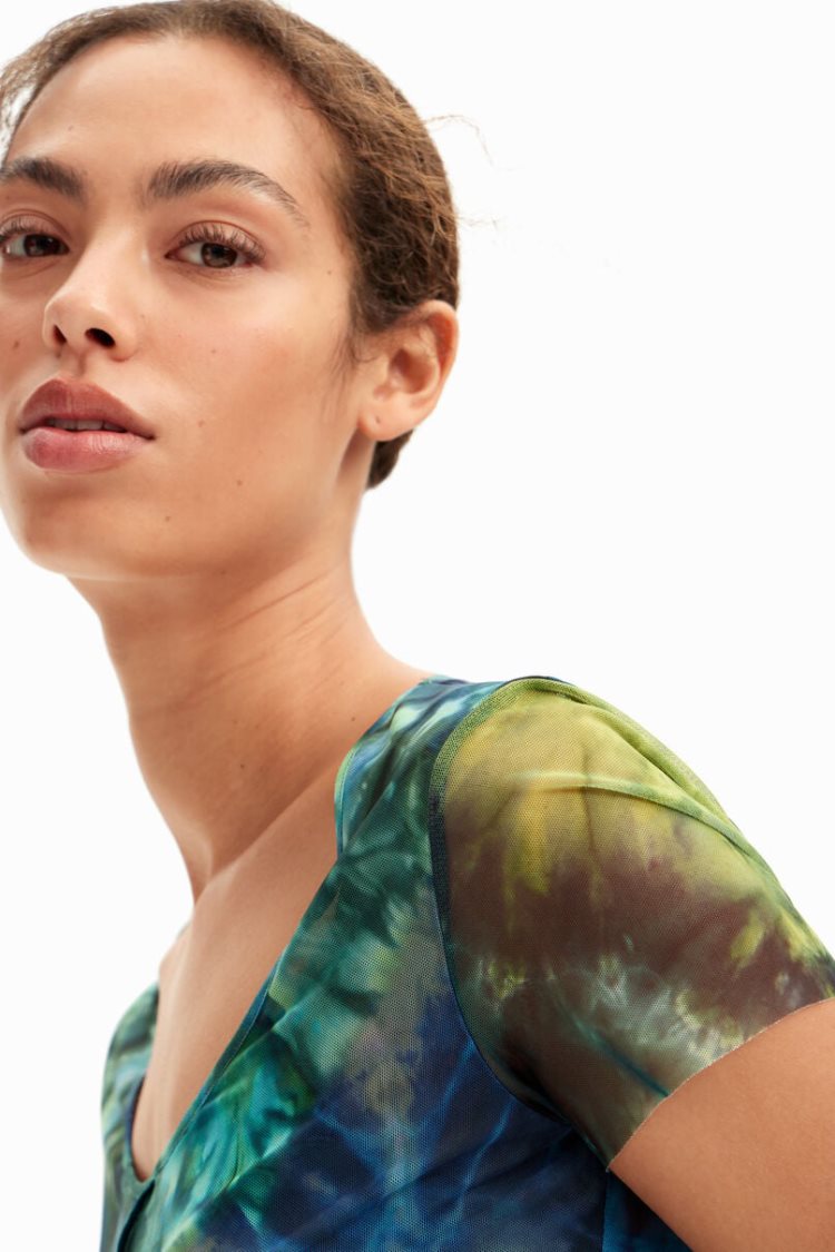 Desigual Tie-dye Short-sleeve Majice Assorted | 9NAJ67Ib