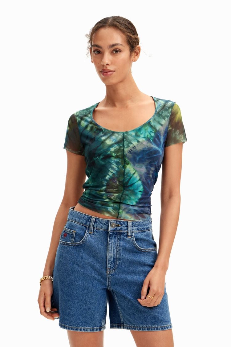 Desigual Tie-dye Short-sleeve Majice Assorted | 9NAJ67Ib