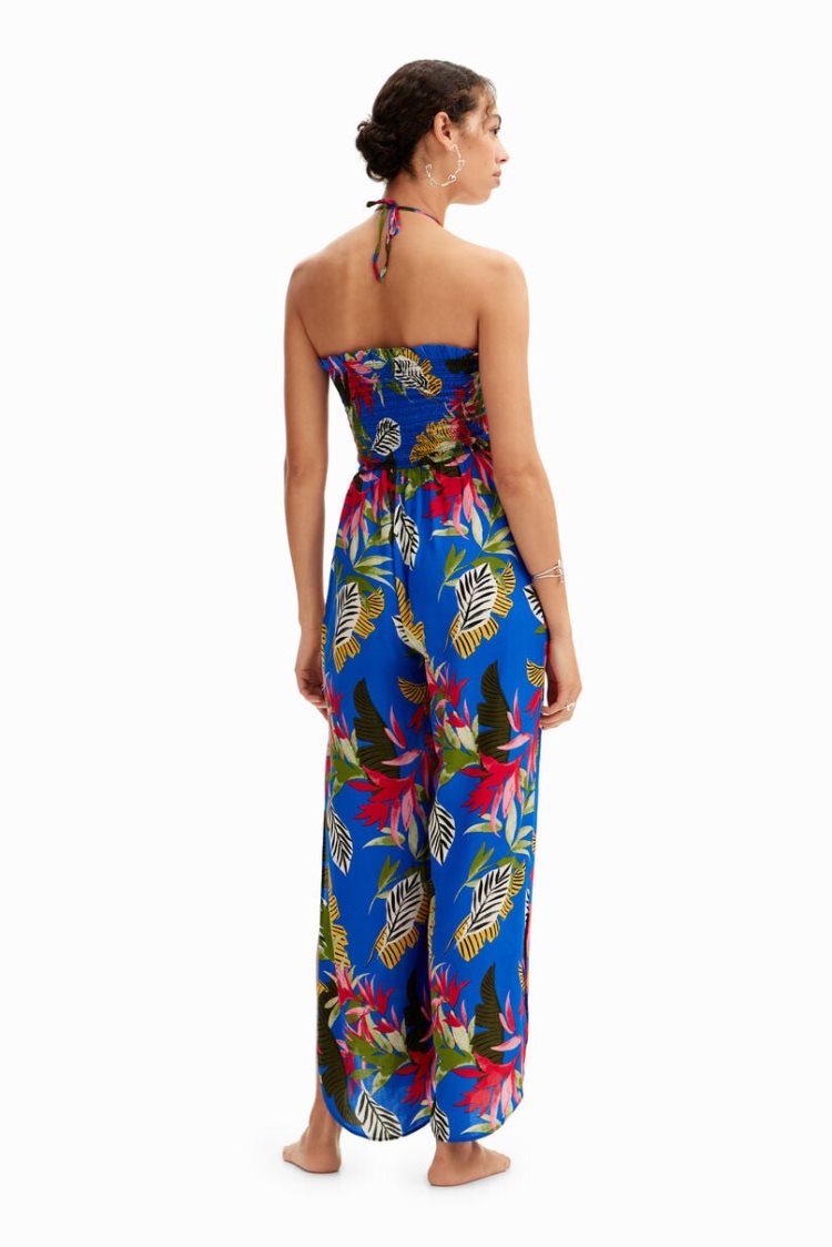 Desigual Tropical Halter Neck Kupaći Kostimi Plave | oZtX8OUw